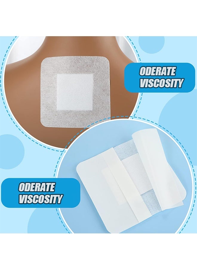 10 Pcs Bordered Gauze Island Dressing, 4"x4" Sterile Adhesive Wound Bandages, Breathable & Comfortable for Wound Care, First Aid Supplies - Image 3