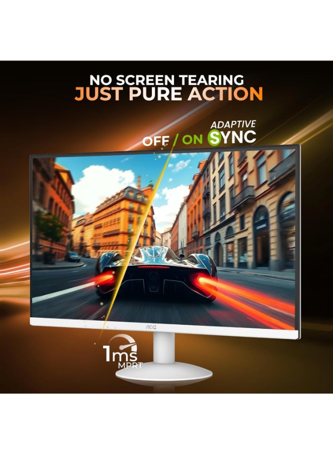 AOC 24-inch Gaming Monitor, 24B30H3/BW, 1920×1080 FHD IPS, 120Hz, 1ms MPRT, Adaptive-Sync, HDMI/VGA, VESA Mount, 3-Side Frameless Design, Flicker-Free, Low Blue Mode white - Image 5