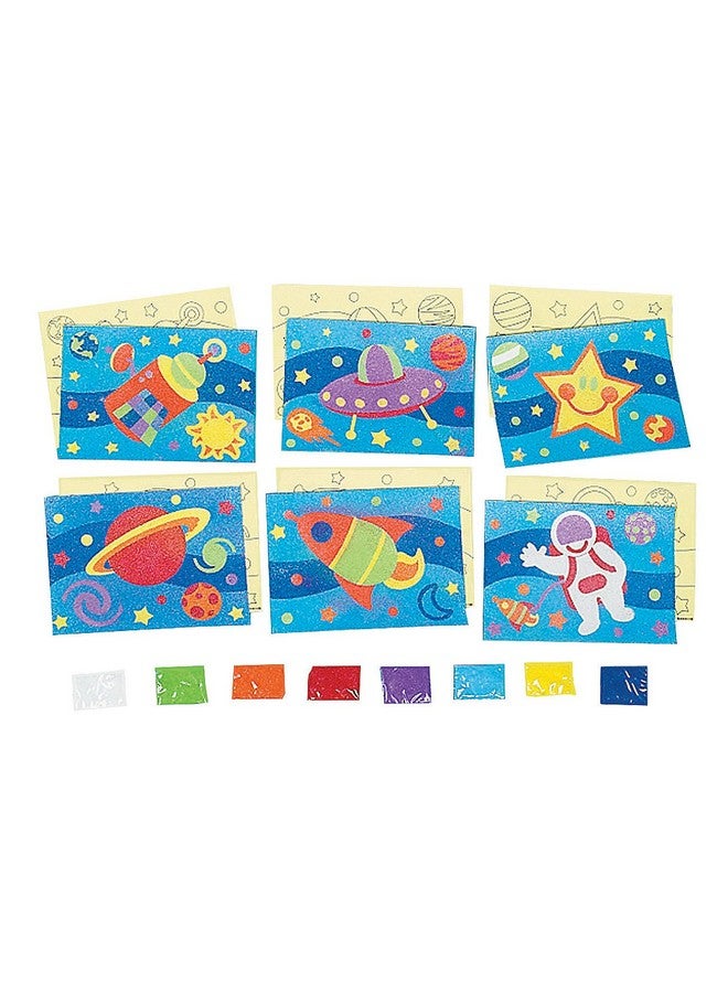 Fun Express Awesome Outer Space! Sand Art - Crafts for Kids and Fun Home Activities - VBS Vacation Bible School Supplies/Decor - Image 1