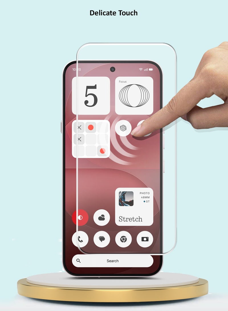 GMAX Nothing Phone (4a) Pro 5G 2026 GMAX Premium Series Curved Edges 9H 2.5D Tempered Glass Screen Protector - Clear - Image 3