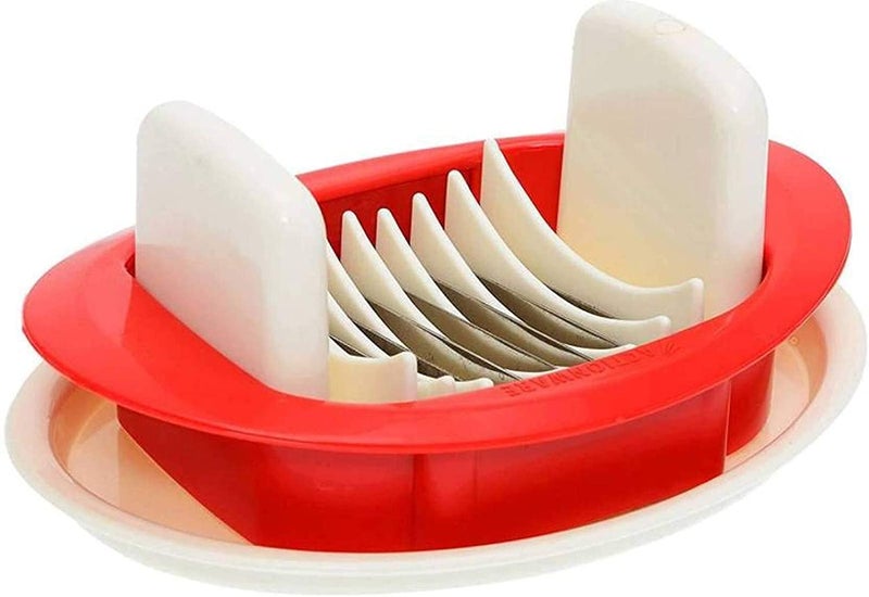 KIDINGTON Stainless Steel Sharp Blade Perfect Slicer Cutter for Tomato Onion Egg Vegetable Salad Maker with Safety Holder - Image 2