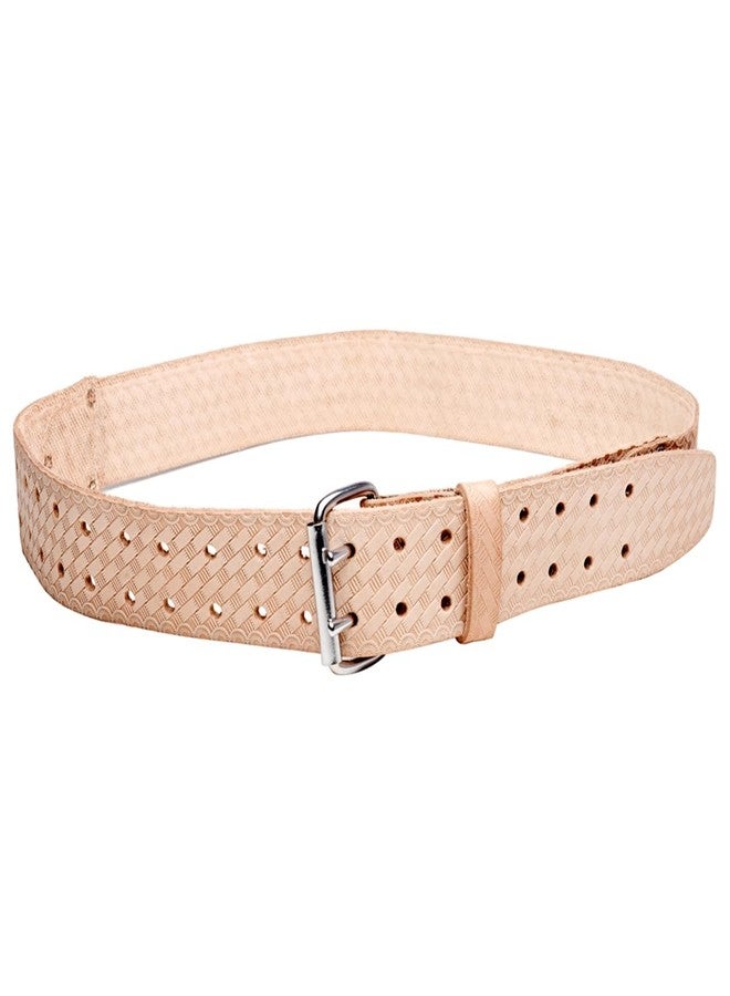 ToolPro 2 Inch Top Grain Leather Belt with Twin Needle Roller Buckle - Adjustable Fit Up to 50 Inch Waist, Easy Latch Buckle, Combine with ToolPro Leather Utility Bags - Image 2
