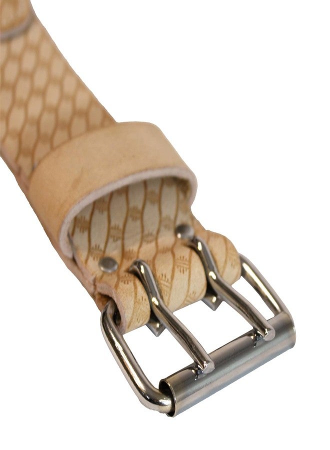 ToolPro 2 Inch Top Grain Leather Belt with Twin Needle Roller Buckle - Adjustable Fit Up to 50 Inch Waist, Easy Latch Buckle, Combine with ToolPro Leather Utility Bags - Image 4
