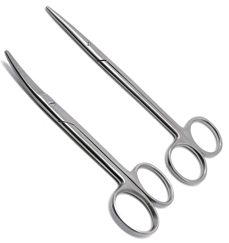 VSB- METZENBAUM TONSIL SCISSOR 8 INCH STRAIGHT AND CURVED Set of 2 Pieces