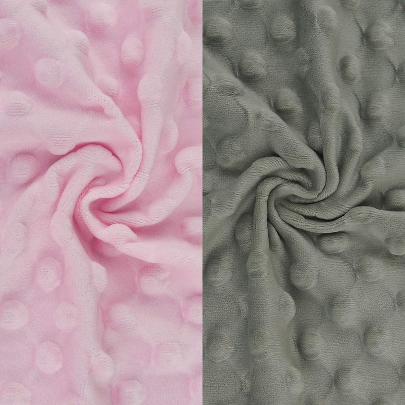 BlueSnail Ultra Soft Minky Dot Changing Pad Cover 2 Pack (Gray+Pink, 2 Pack) - Image 4
