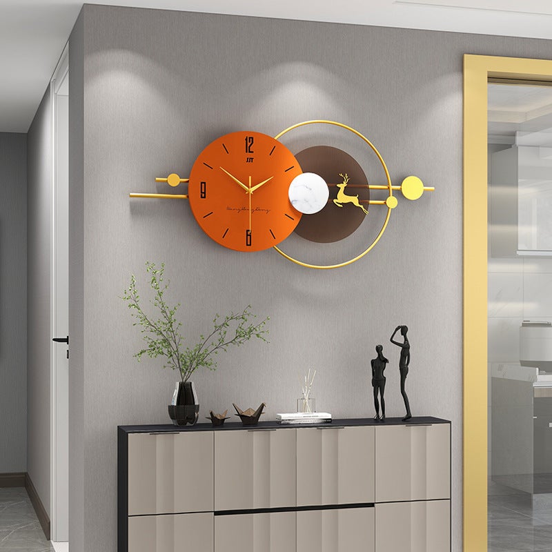 Light Luxury Round Wall Clock – Modern Decorative Battery-Operated Clock for Living Room - Image 5