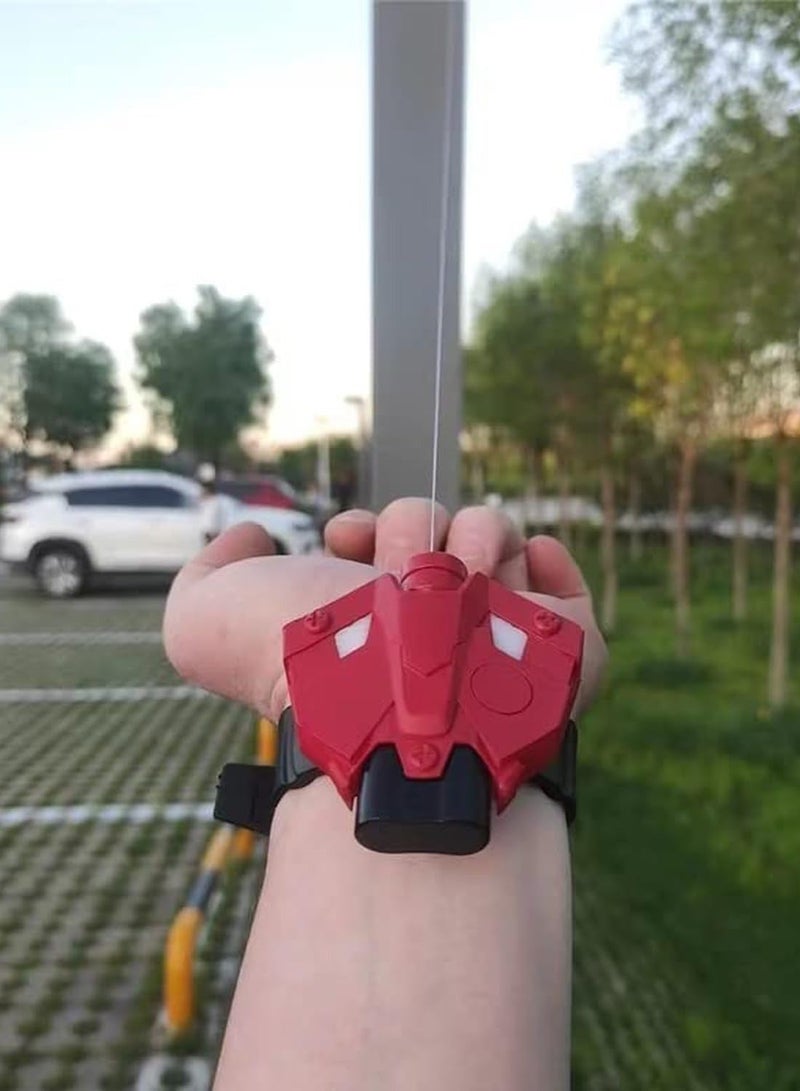 Y&D Launcher String Shooters Toy, 9.6ft Real Rope - Can Grab Small Objects，DIY Superhero with Magnetic Sensor Light, Wrist Transmitter Realistic Great Gift (Red) - Image 2