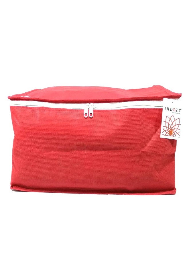 INDOZY Non Woven Saree Cover/Saree Bag/Storage Bag Set 90 GSM Fabric (SC-RPBC-3) - Image 2