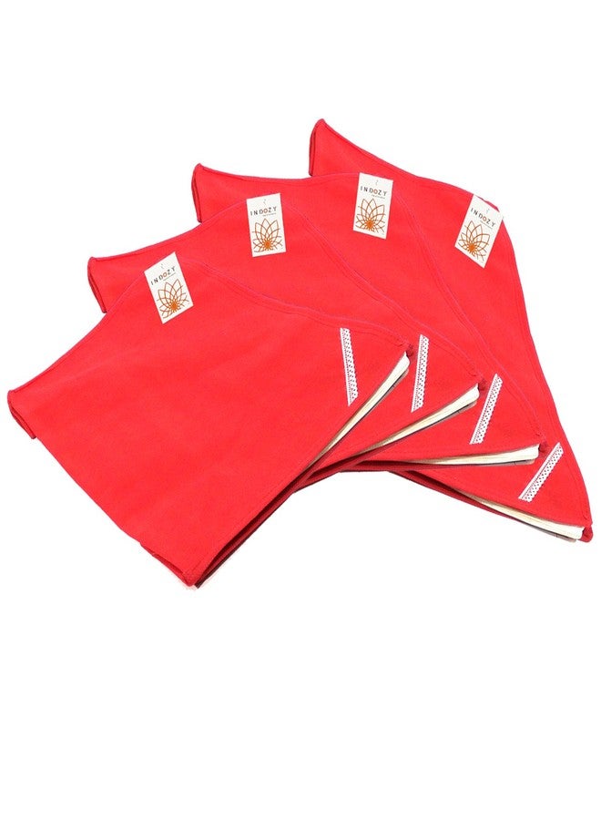 INDOZY Non Woven Saree Cover/Saree Bag/Storage Bag Set 90 GSM Fabric (SC-RPBC-3) - Image 4