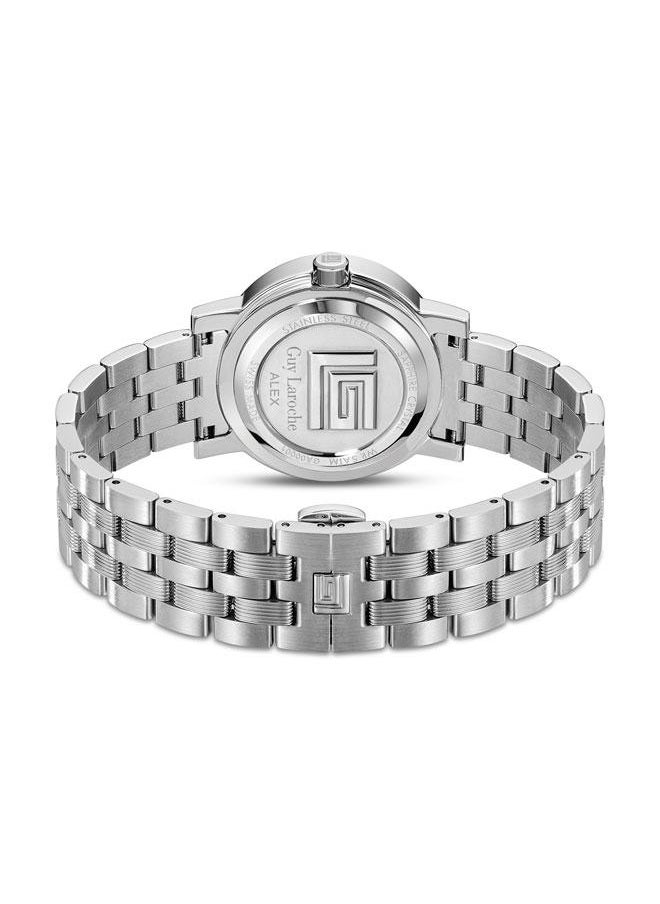 Guy Laroche Alex Men's 42mm Multifunction Swiss Watch with Silver Stainless Steel Bracelet  - Image 3