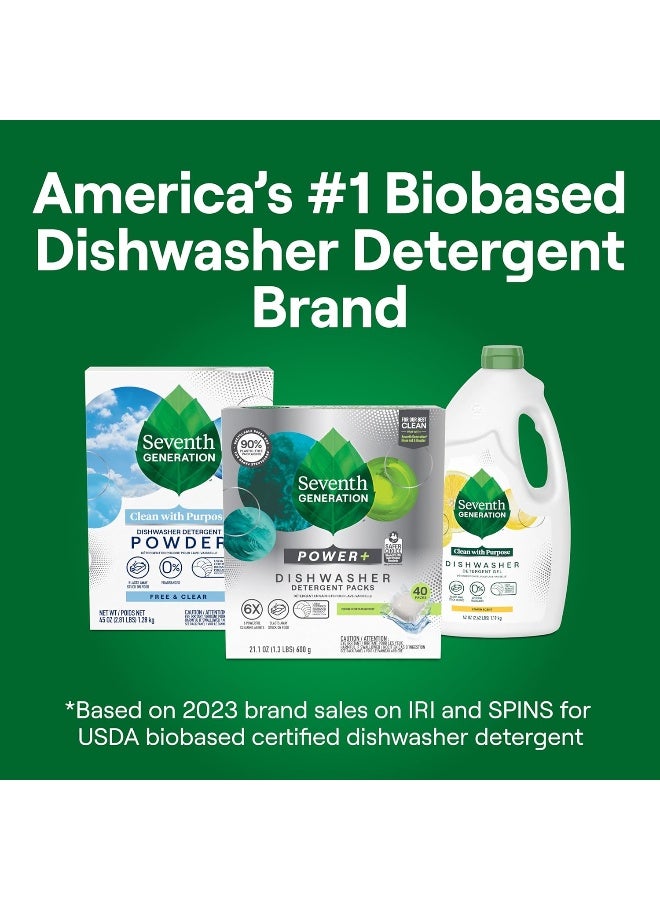 Seventh Generation Ultra Power Plus Dishwasher Detergent Packs, Fresh Citrus Scent, 70 count - Image 5