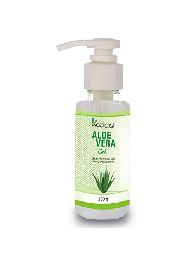 KAZIMA Aloe Vera Gel Raw 100% Pure l Gel Ideal for Skin Treatment Face Acne Scars Hair care Moisturizer & Dark Circles (200 Gram)  - Image 3