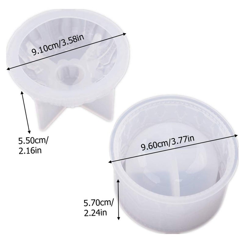 Wehous Vintage Jar Resin Mold with Lid Silicone Storage Box Mould for Epoxy Casting DIY Resin Crafts Kits Rustic Bottle Display Jewelry Trinket Container Candle Holder Home Decor Organizer Gift - Image 2