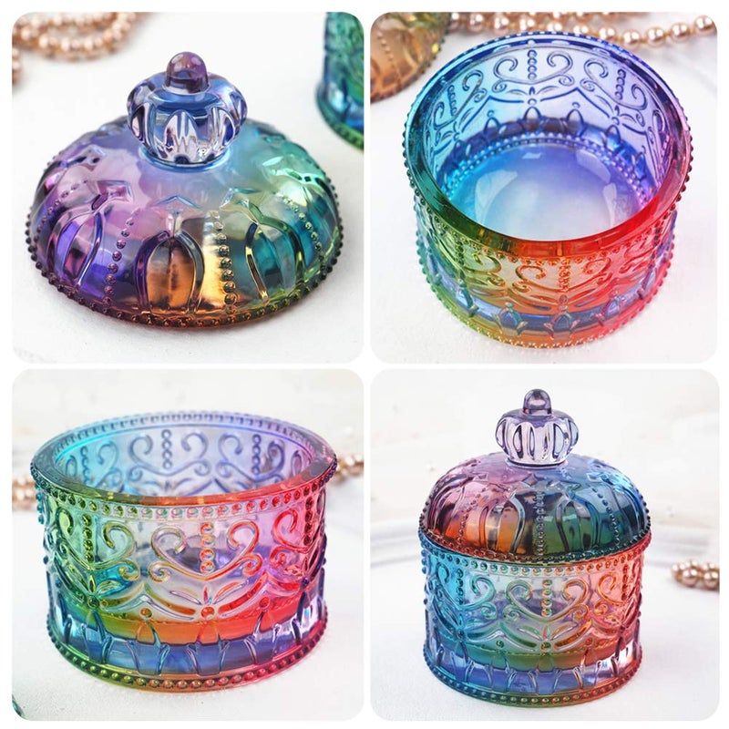 Wehous Vintage Jar Resin Mold with Lid Silicone Storage Box Mould for Epoxy Casting DIY Resin Crafts Kits Rustic Bottle Display Jewelry Trinket Container Candle Holder Home Decor Organizer Gift - Image 5