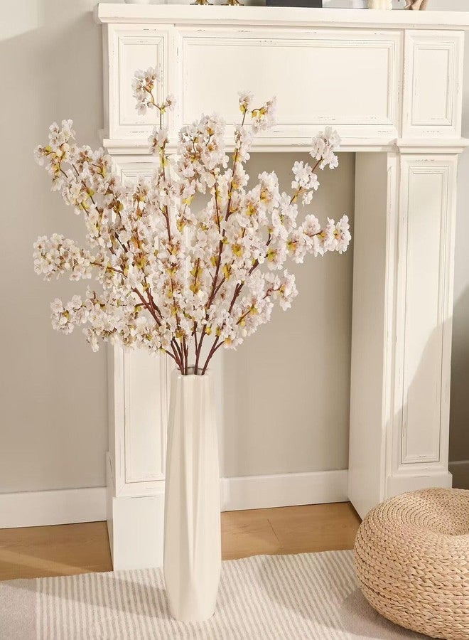 Sunm Boutique Silk Cherry Blossom Branches, Artificial Cherry Blossom Tree Stems Faux Cherry Flowers Vase Arrangements for Wedding Home Decor, Set of 3 - Image 2