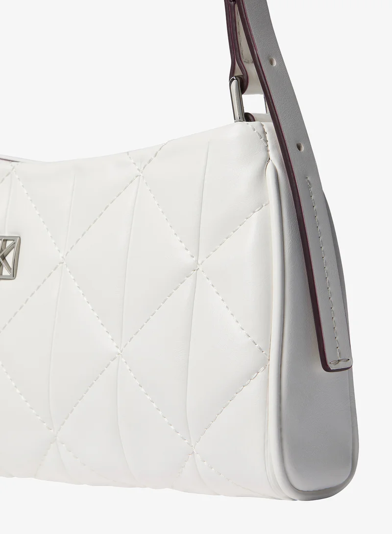 Calvin Klein  Emblem Plaque Smooth Quilted Shoulder Bag for Women | Best Price UAE