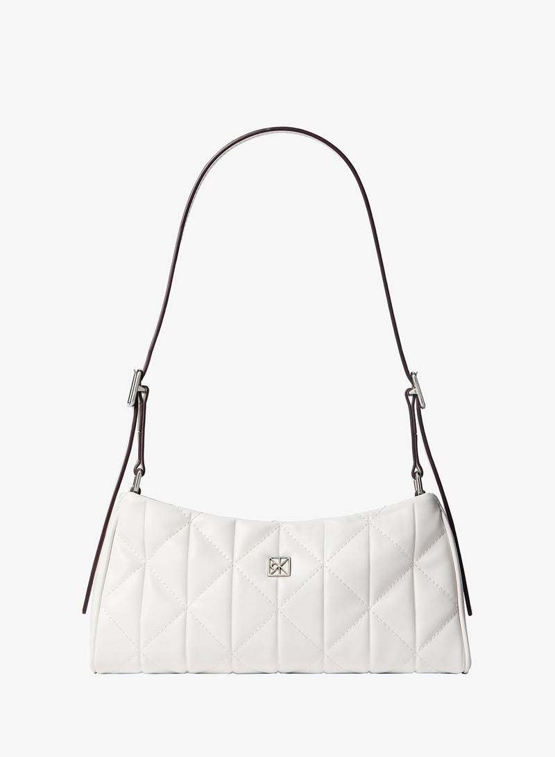 CALVIN KLEIN Emblem Plaque Smooth Quilted Shoulder Bag - Image 1