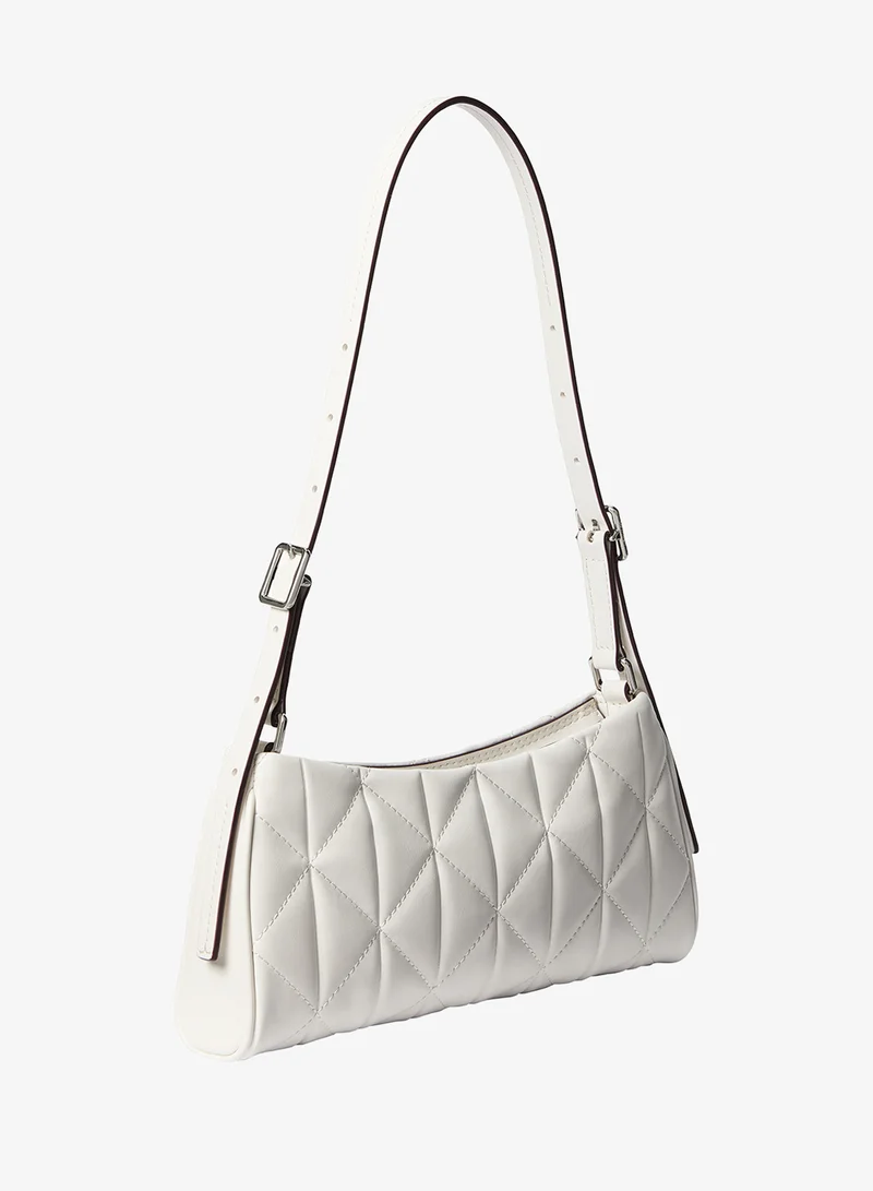 Calvin Klein  Emblem Plaque Smooth Quilted Shoulder Bag for Women | Best Price UAE
