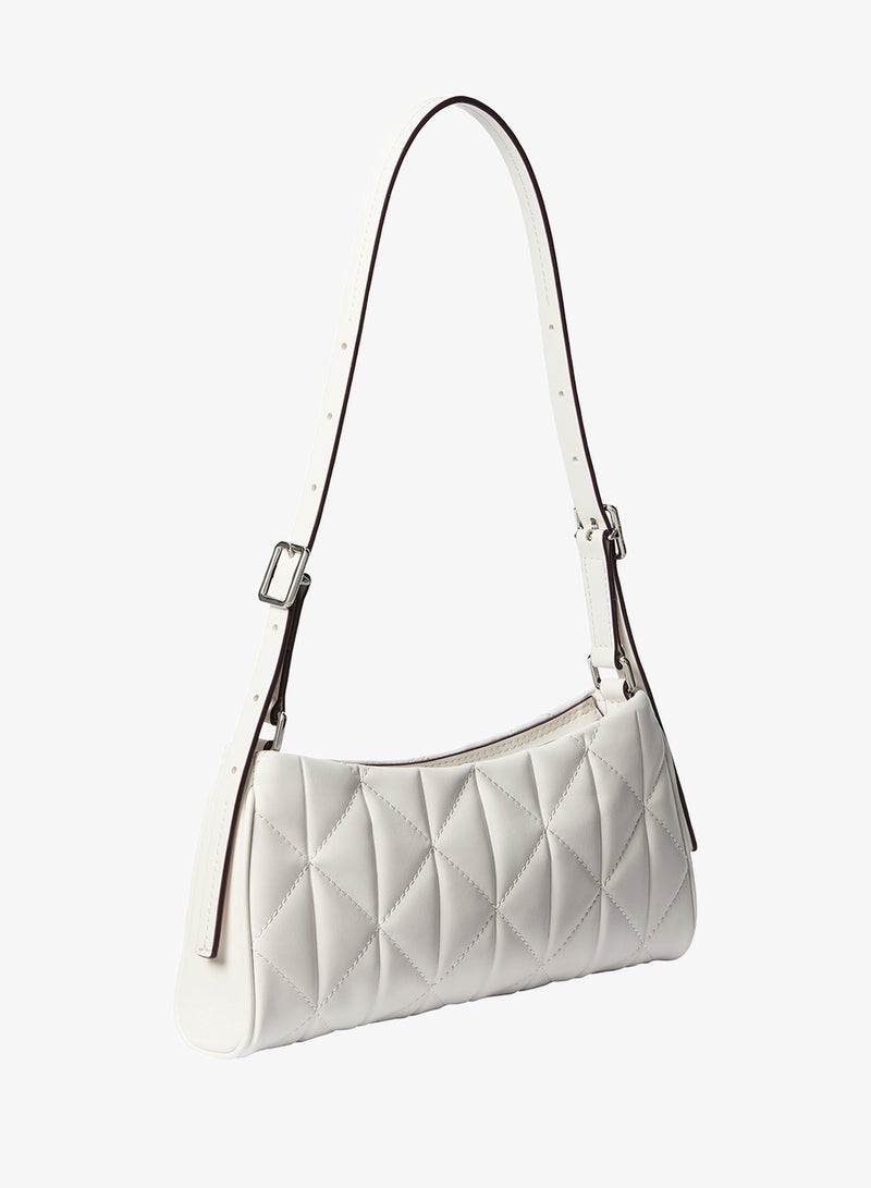 CALVIN KLEIN Emblem Plaque Smooth Quilted Shoulder Bag - Image 2