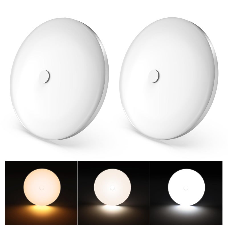 GZV RV Interior Light, 12V RV Led Lights Interior, 4.5 RV Led Ceiling Puck Lights Interior 12V, 3 Color RV Led Lights for Inside/Camper/Trailer/Car (2 Pack, 3000K/4000K/6000K) - Image 1