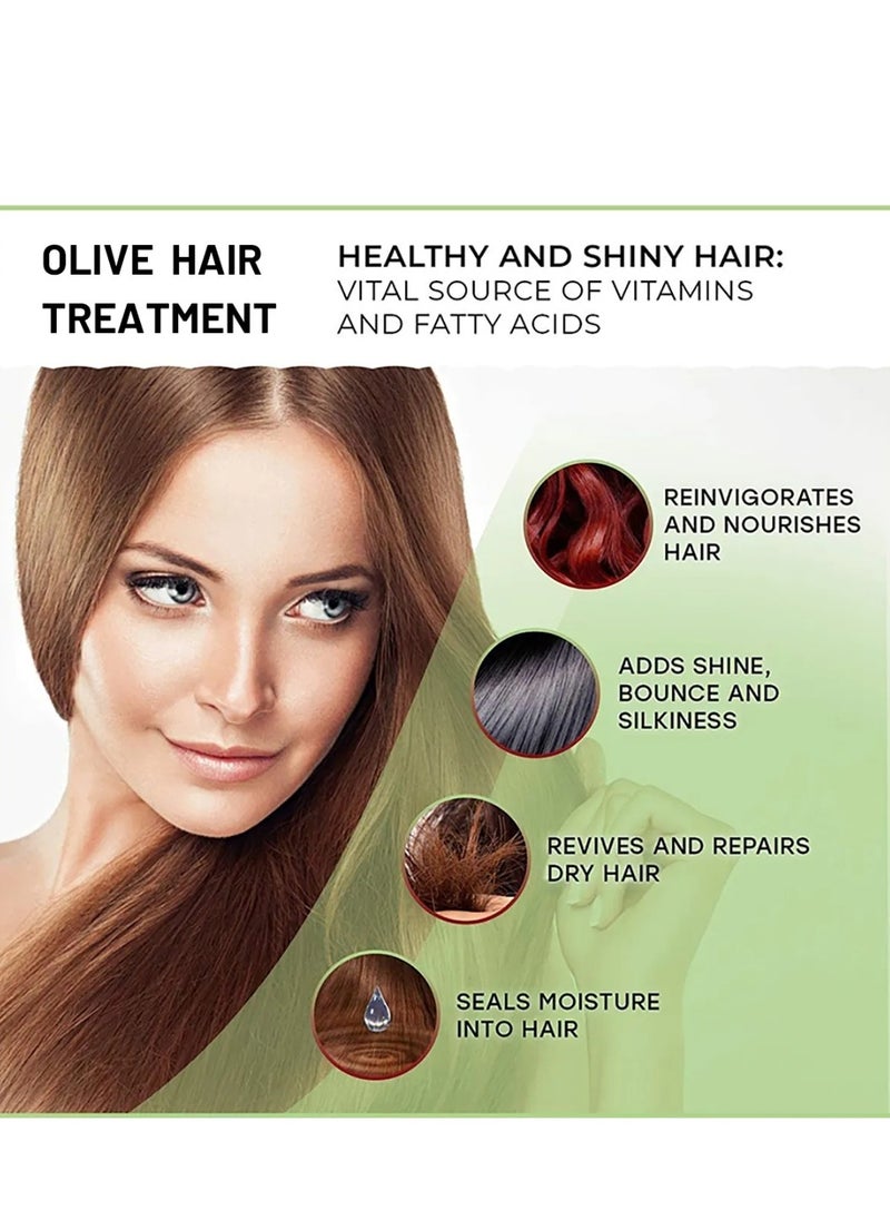 ROUSHUN 500G Hair Mayonnaise with Olive Oil and Egg Protein Moisturizing Hydrating Nourishing Hair Treatment Hair Mayonnaise for Wear Dry and Damaged Hair for Women and Men  - Image 4