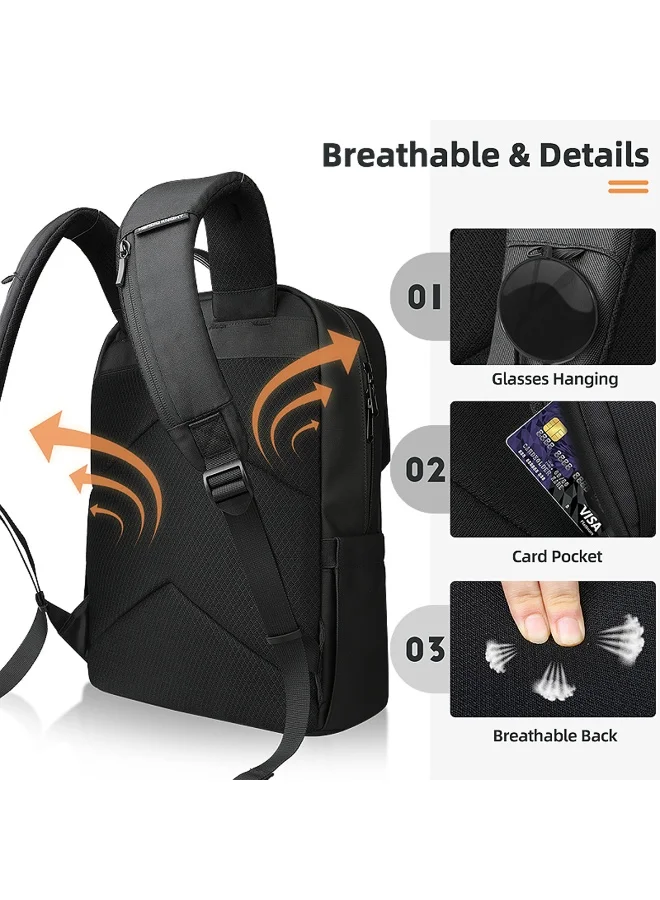 Mobcos Mobcos Back Pack Black 8201 Mobcos Back Pack Black 8201 Urban Waterproof Laptop Backpack with USB Charging Port – Anti-Theft Oxford Leather Fabric Travel & Business Backpack for Men & Women, Stylish Everyday Work Bag  | Best Price UAE