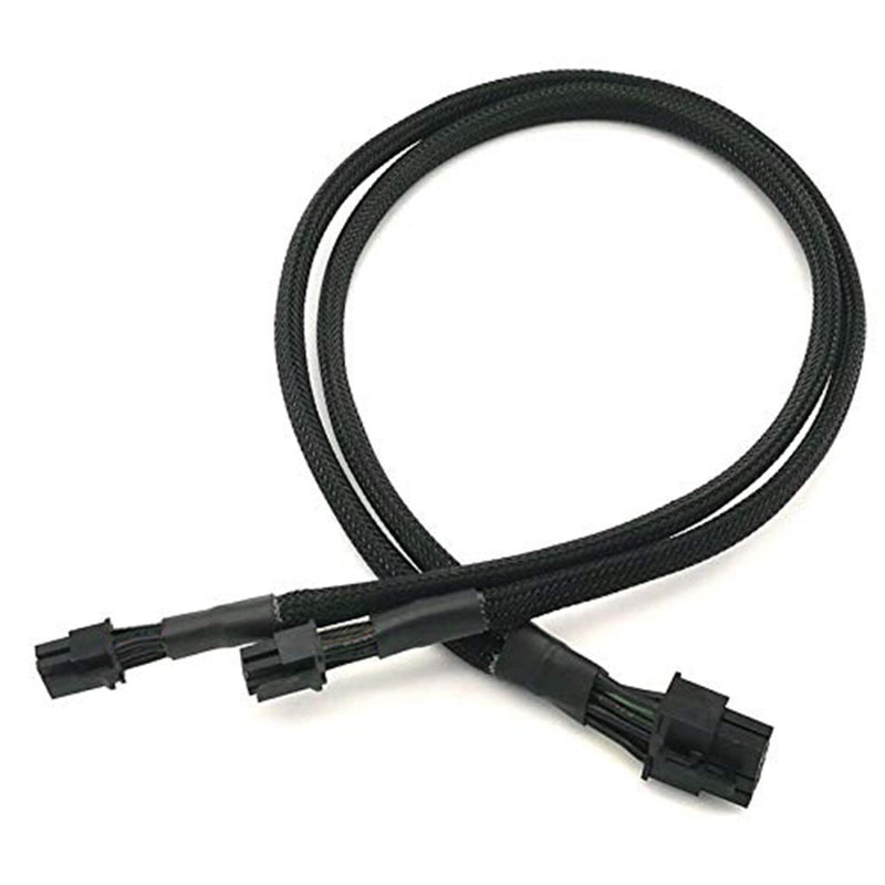 TeamProfitcom Dual Mini 6 Pin to 8 Pin PCI Express Video Card Power Adapter Braided Sleeved Cable for Mac Pro Tower/Power Mac G5 15-inches - Image 1