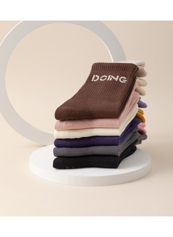 6 أزواج من الجوارب المضادة للانزلاق لليوجا للنساء، جوارب غير قابلة للانزلاق لليوجا، البيلاتيس، الباليه، الرقص، التمارين الرياضية - Image 4