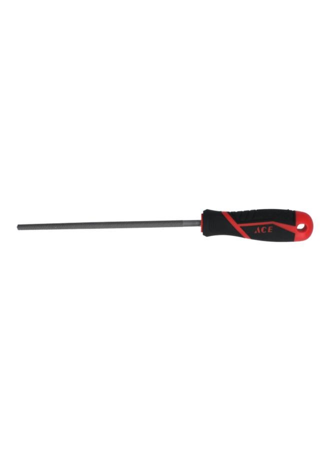 ACE Highly Precised Tapered Design Smooth and Sharp Second Cut TPR Grip Handle Round File Multicolor 203mm XM18010614  - Image 1