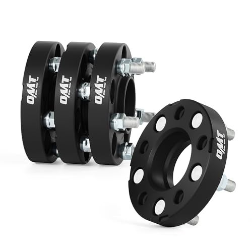 Orion Motor Tech 5x4.5 Hubcentric Wheel Spacers 1 inch 70.5mm Bore with M14x1.5 Studs Compatible with 2015-2022 Ford Mustang EcoBoost 2020-2022 Explorer, 25mm Hub 5x114.3 Wheel Spacer Kit, Set of 4 - Image 1
