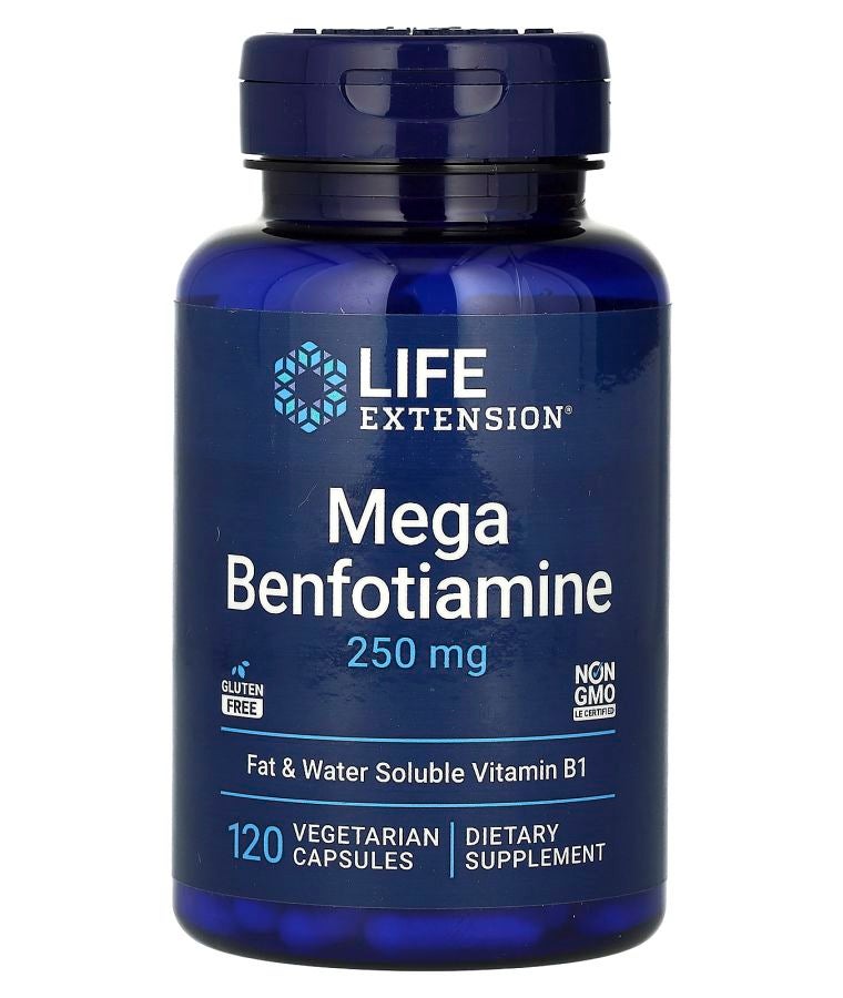 Mega Benfotiamine 250 mg 120 Vegetarian Capsules