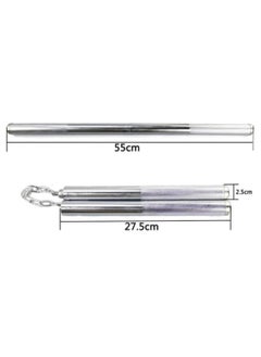 Generic 2IN1 Stainless Steel Nunchaku for Karate Martial Arts Rod Convertible to Stick  - Image 2
