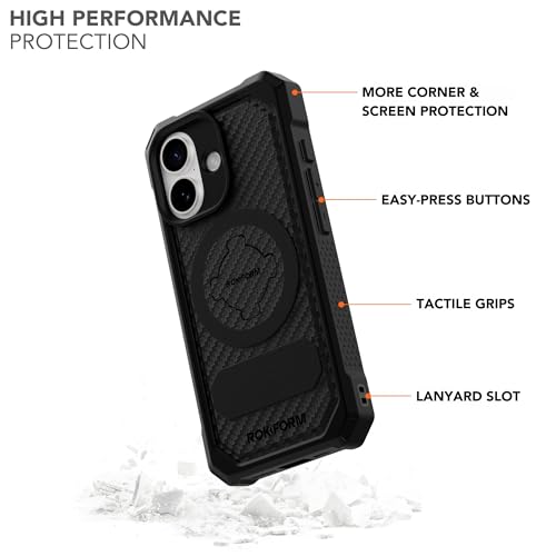 ROKFORM Rugged Case Compatible with iPhone 17 Magnetic Cover Black - Image 3