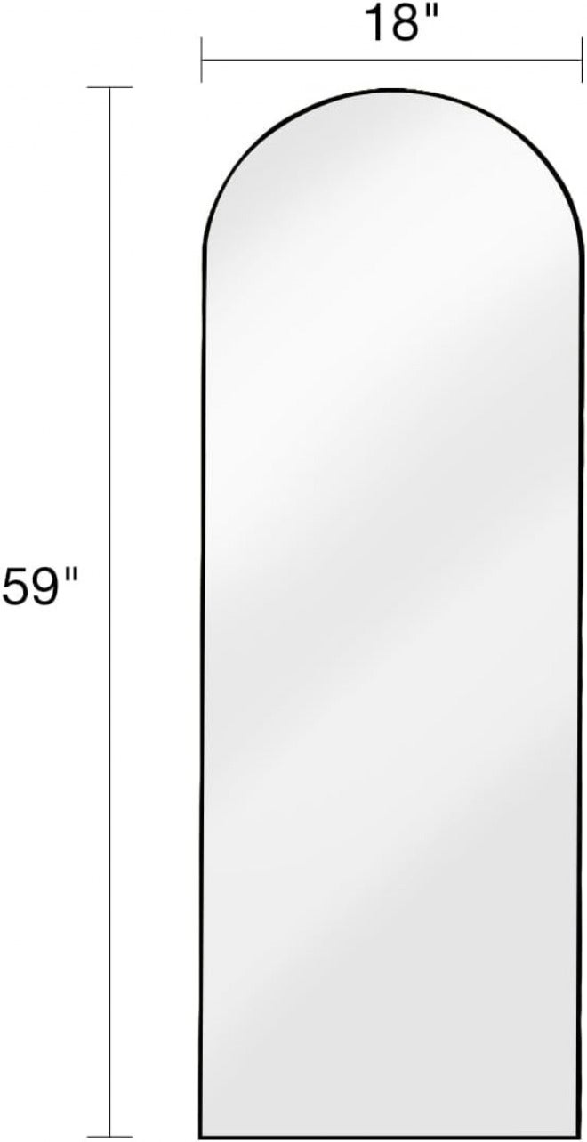 ITSRG Floor Mirror, Full Length Mirror with Stand, Arched Wall Mirror Full Length, Black Floor Mirror Freestanding, Wall Mounted for Bedroom, Black Elegant practical multi-option build - Image 4