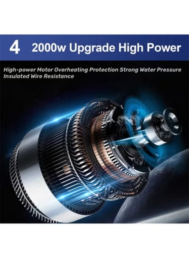 OHAHO Electric Pressure Washer, 2000W Portable Power Washer with High Pressure Water Gun, 20ft Hose & Detachable Nozzles for Cars, Patios, Fences & Outdoor Cleaning - Image 5