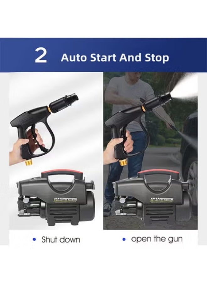 OHAHO Electric Pressure Washer, 2000W Portable Power Washer with High Pressure Water Gun, 20ft Hose & Detachable Nozzles for Cars, Patios, Fences & Outdoor Cleaning - Image 3