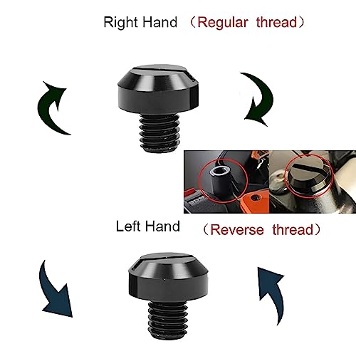 zipelo Motorcycle Mirror Screw, 2 Pcs Mirror Hole Plugs for Motor Rearview Mirrors, Blanking Motorcycle Decorative Accessories, Aluminum Alloy Screws Plug (Right+Left/Black) - Image 3