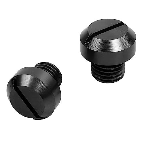 zipelo Motorcycle Mirror Screw, 2 Pcs Mirror Hole Plugs for Motor Rearview Mirrors, Blanking Motorcycle Decorative Accessories, Aluminum Alloy Screws Plug (Right+Left/Black) - Image 5