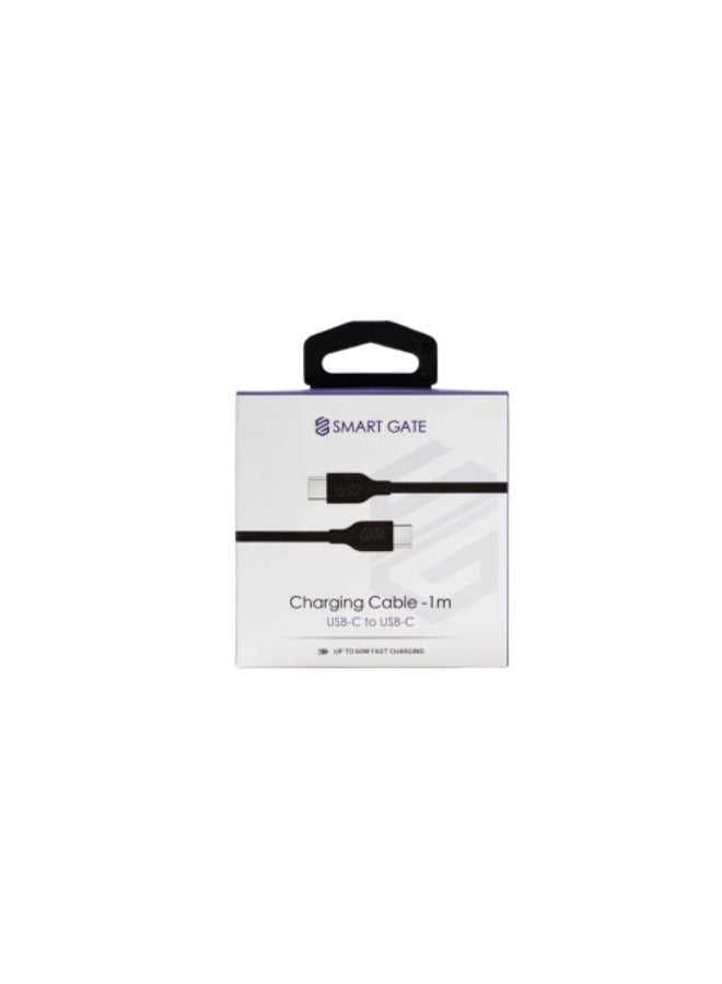 Smart Gate SGCA-PCCF100B PVC Cable - PD 60W - USB-C To USB-C Fast Shielded - 1m - Image 4