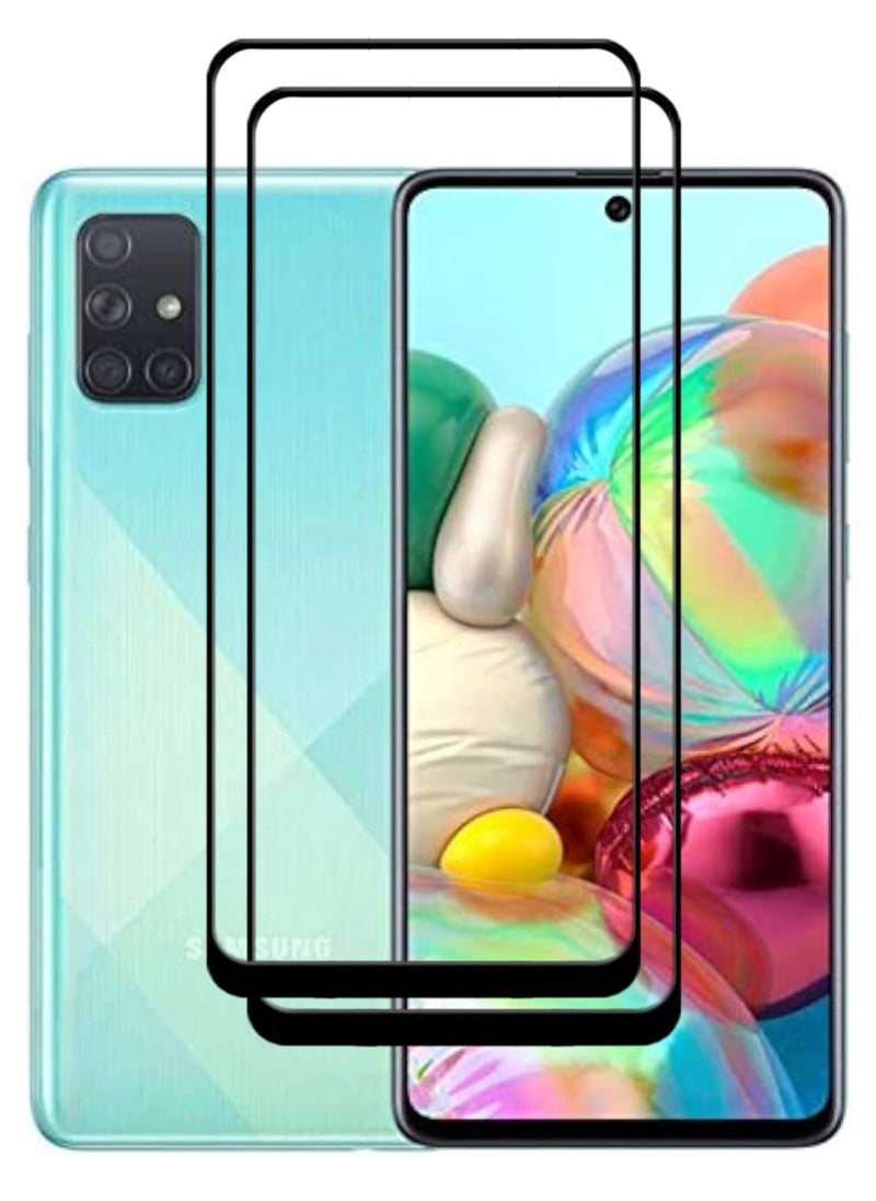 ACLIX 2 Pieces Antistatic ESD Dustproof Premium Quality High Definition Tempered Glass Screen Protector Designed For Samsung Galaxy A71 - Image 1
