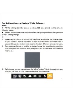 JJC 10" x 8" PVC White Balance Card Set for Achieving Perfect Color Balance in Your Photos - Including an 18% Neutral Grey Card, a White Card and a Black Card  - Image 5