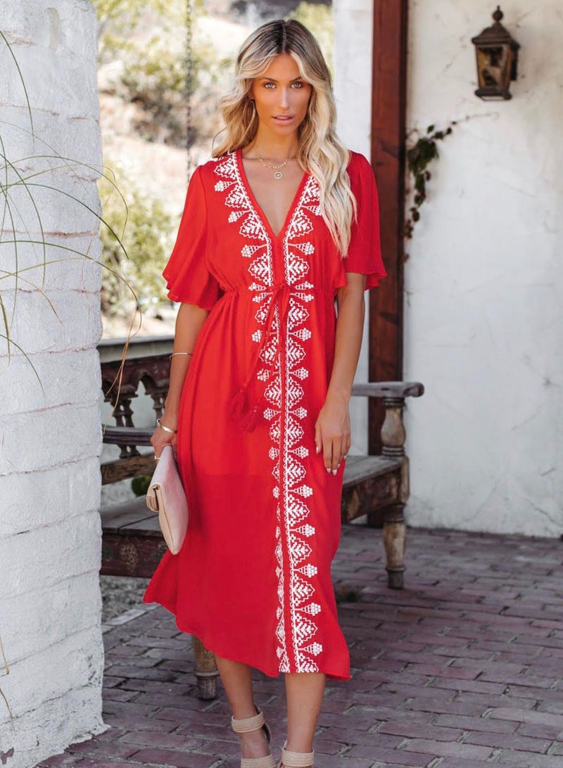 Kaftan Maxi Dress - Image 1