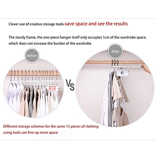 JFFLYIT Blouse Tree Hangers Multi-Layer Clothes Hangers 3 Pack 5 in 1 Non Slip Space Saving Closet Organizer Stainless Steel Shirt Hanger Coats Hanger（Black） - Image 4