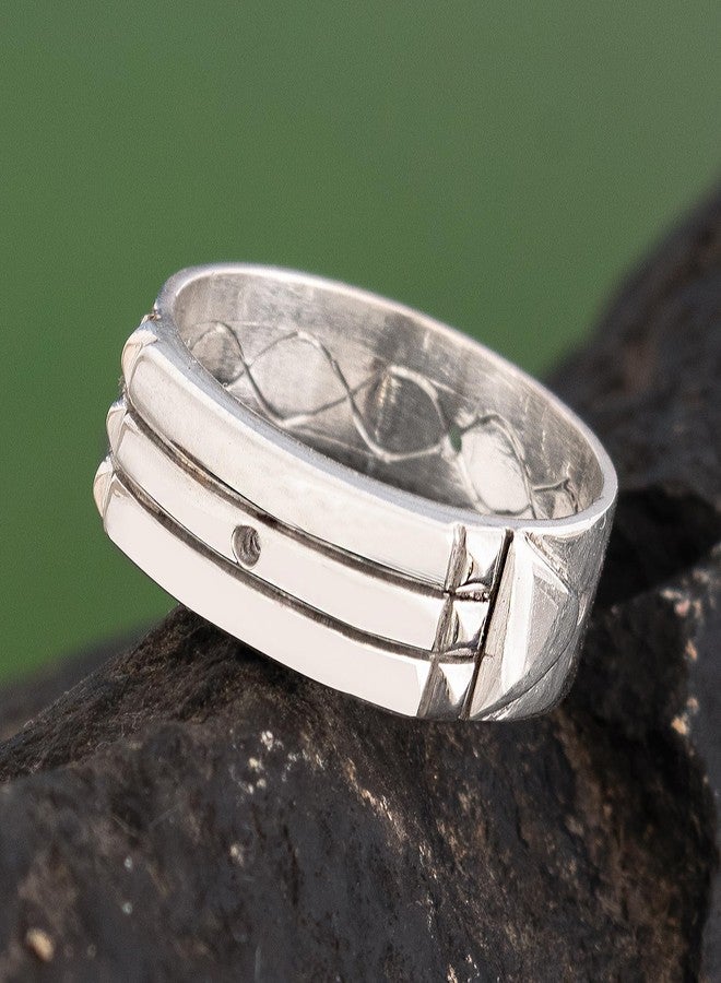 نوفيكا خاتم نوفيكا من الفضة الإسترليني عيار 925 بتصميم هندسي، "قوة أطلانتس" (10) - Image 2