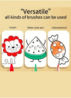 LIT 3 Pcs Children's Drawing Roll, Coloring Paper Roll for Kids, Drawing Paper Roll DIY Sticky Color Filling Paper, 300Cm X 30Cm Drawing Paper  - Image 3
