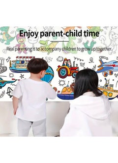 LIT 3 Pcs Children's Drawing Roll, Coloring Paper Roll for Kids, Drawing Paper Roll DIY Sticky Color Filling Paper, 300Cm X 30Cm Drawing Paper  - Image 5