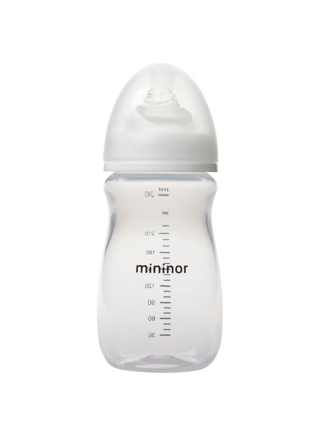 Mininor PP Feeding Bottle  240ml  White - Image 1