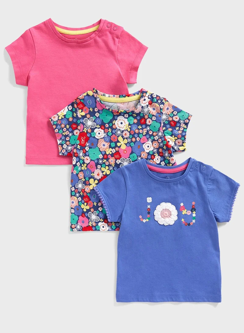 mothercare Kids 3 Pack Assorted T-Shirt