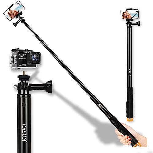 Cason Extendable Monopod for Camera/Hand Grip Adjustable Extension Selfi Stick/Handheld Monopod Compatible with Cason Camera,GoPro Hero 10 9 8 7 6 5,SJCAM & Others - Image 1