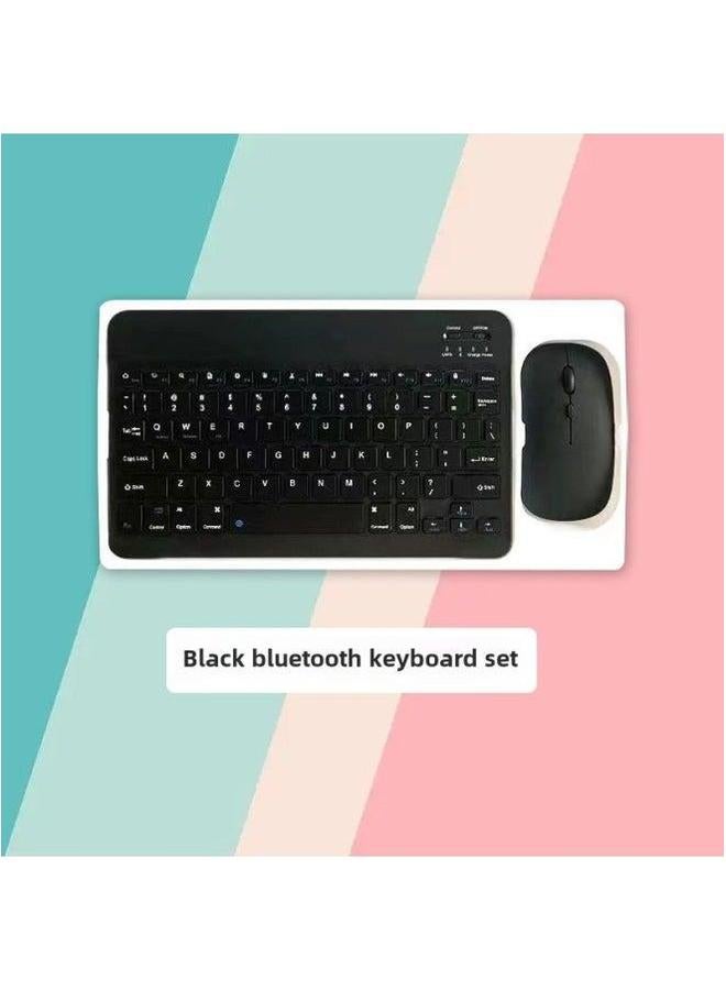 For Apple Samsung Huawei Bluetooth Keyboard Mouse Set Three System Portable Set-Color:Sky Blue-Product Type:7 Inch + Battery - Image 3